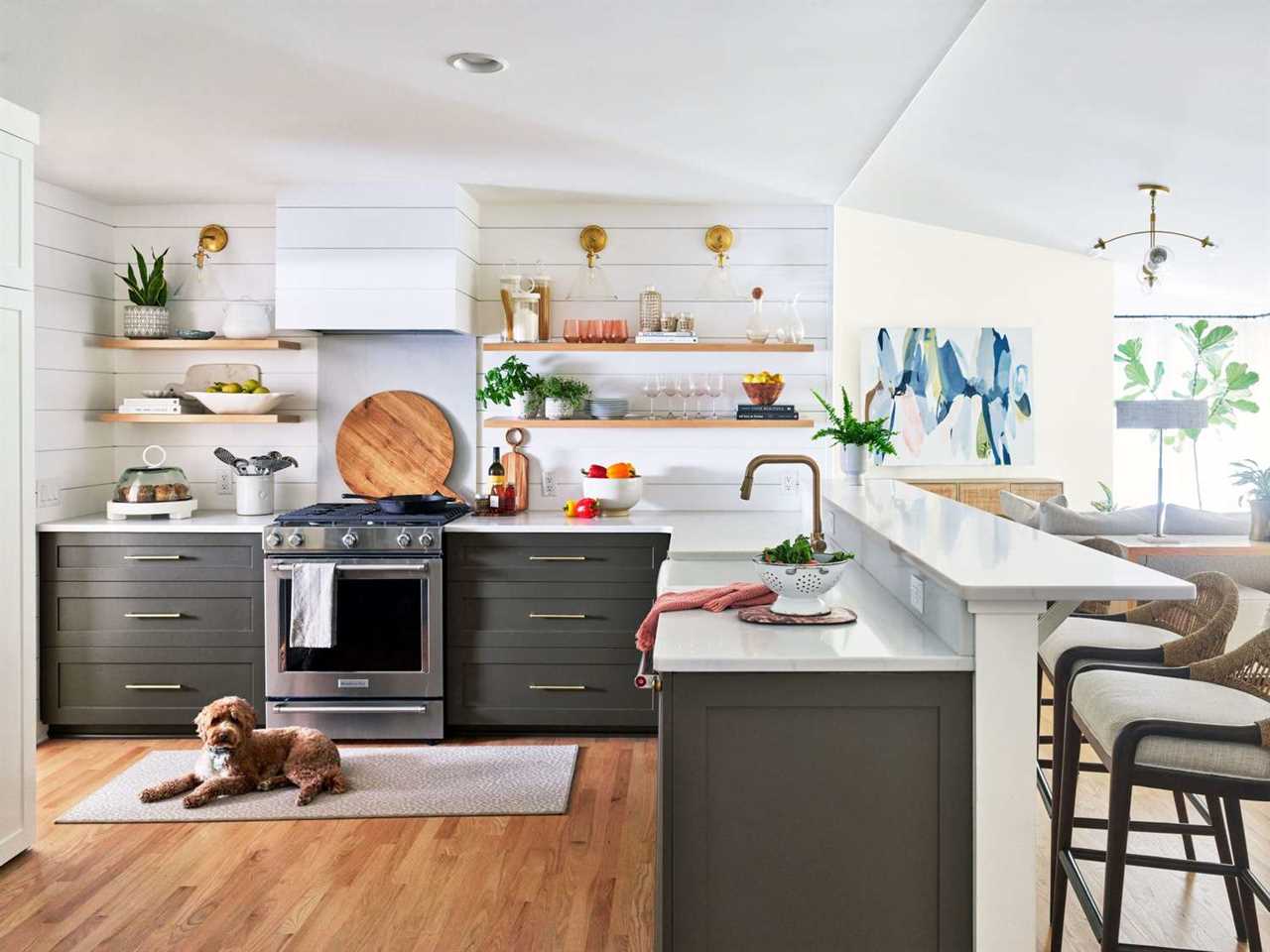 kitchen shelves instead of cabinets