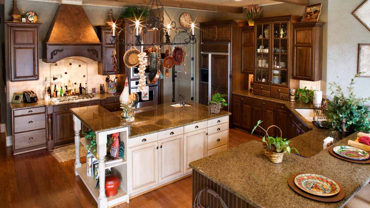 French Country Kitchen Decorating With Pops of Color