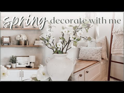 SPRING DECORATE WITH ME // living room decorating ideas for spring 2023 // decor styling tips