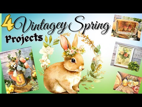 Vintage inspired projects that are so easy- booth and home decor for spring!