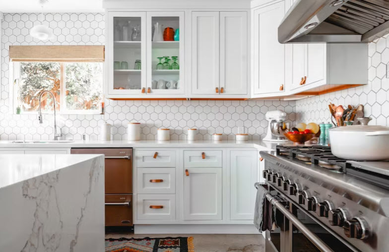 DREAM KITCHEN 😍| face frame cabinetry, hand hewn shelves, waterfall island