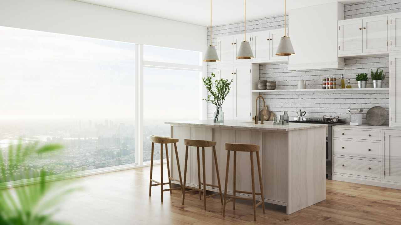 DREAM KITCHEN 😍| face frame cabinetry, hand hewn shelves, waterfall island