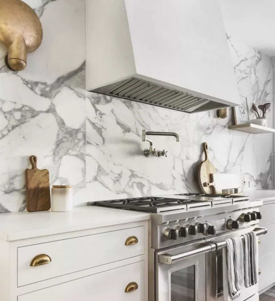 DREAM KITCHEN 😍| face frame cabinetry, hand hewn shelves, waterfall island