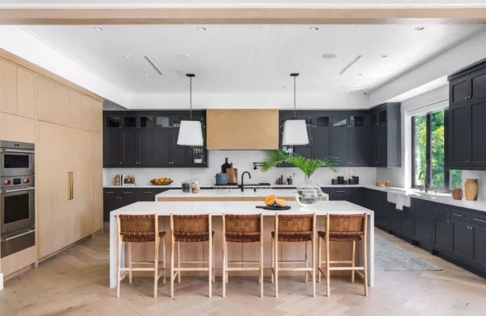 DREAM KITCHEN 😍| face frame cabinetry, hand hewn shelves, waterfall island