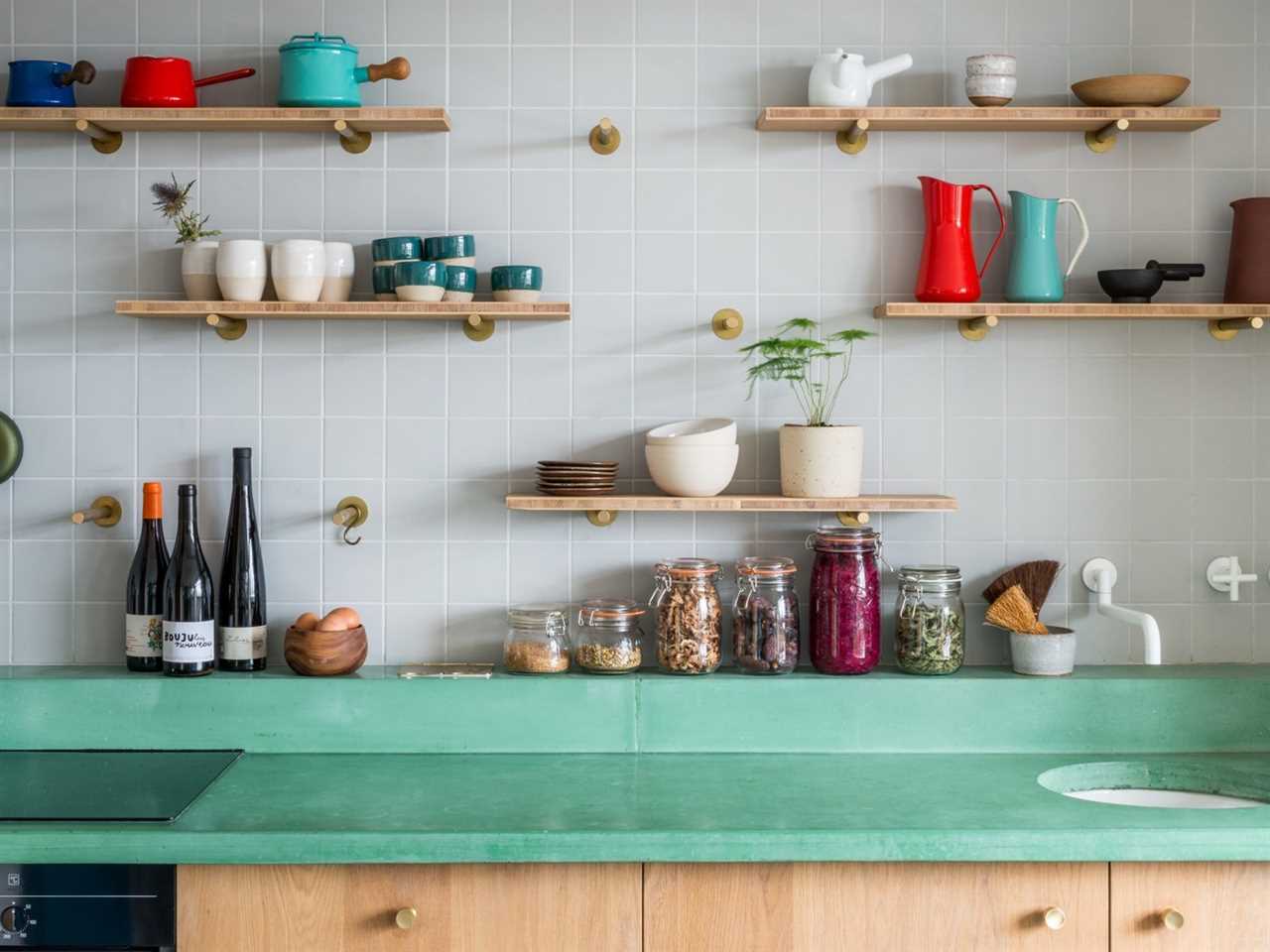 75 Kitchen With Gray Cabinets And Tile Countertops Design Ideas You'll Love 🌈