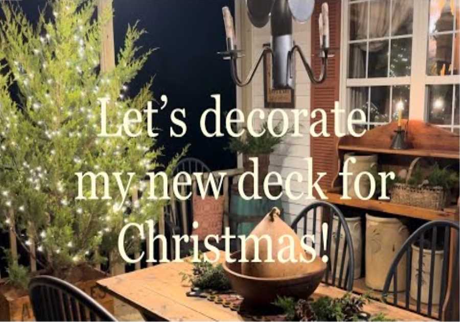 Let’s decorate my new back deck for Christmas!