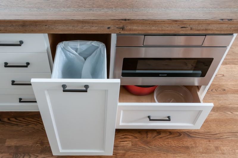 #ikeahack Using Ikea Sektion kitchen cabinets to make a #diy built-in buffet in our dining room