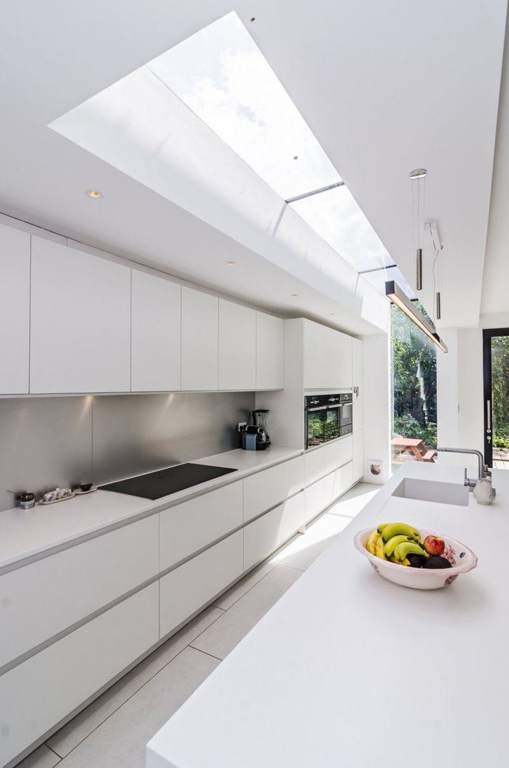 White Shaker Door Cabinet with Cararra Quartz Kitchen & Backsplash 😍 #ideas #kitchen #custom